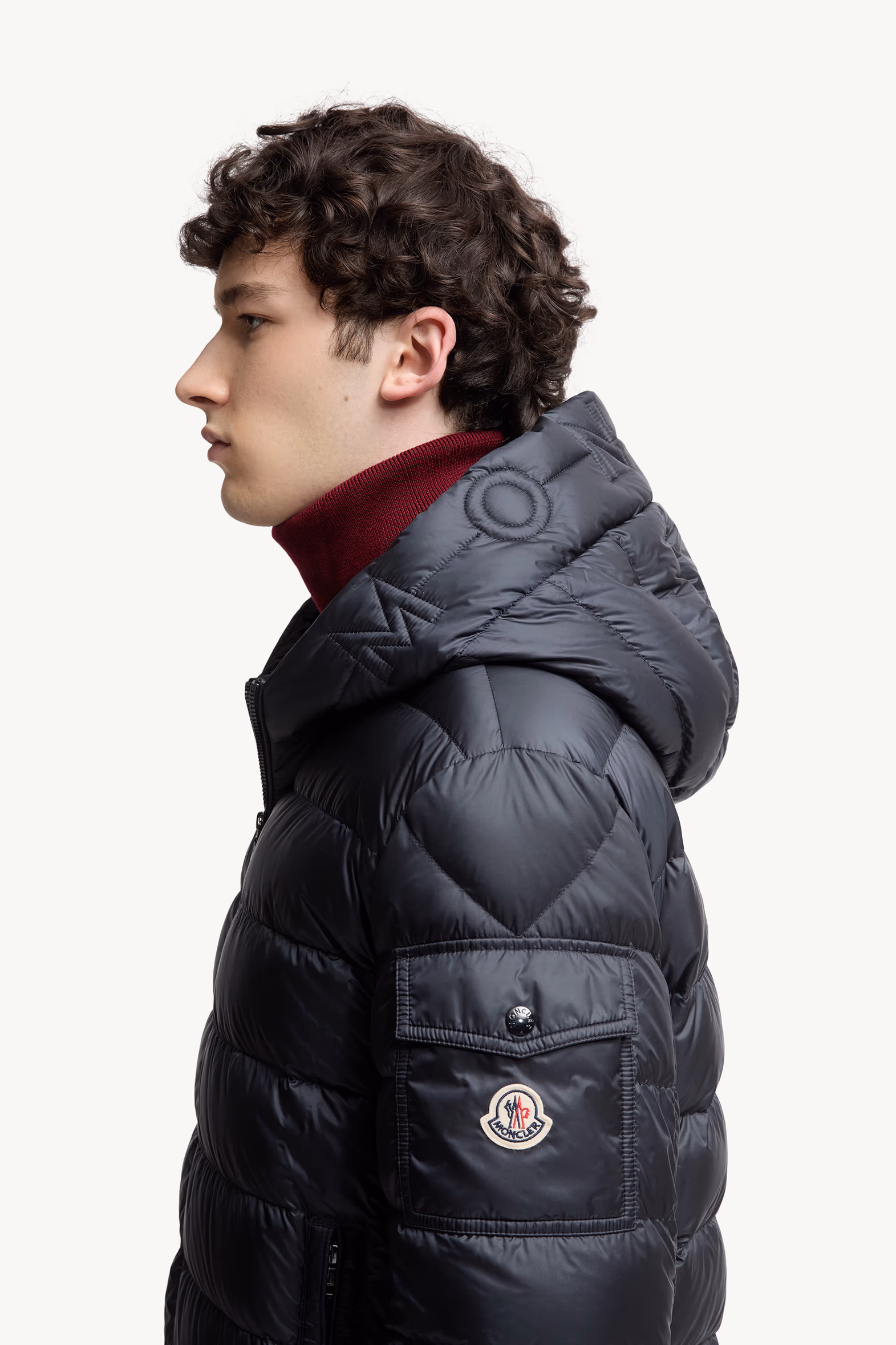 Najan Hooded Short Down Jacket Men Blue Moncler 4
